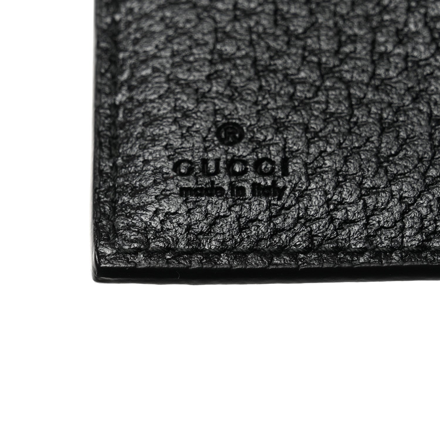 Gucci Calfskin Boar Effect GG Marmont Card Case Black 6 of 7