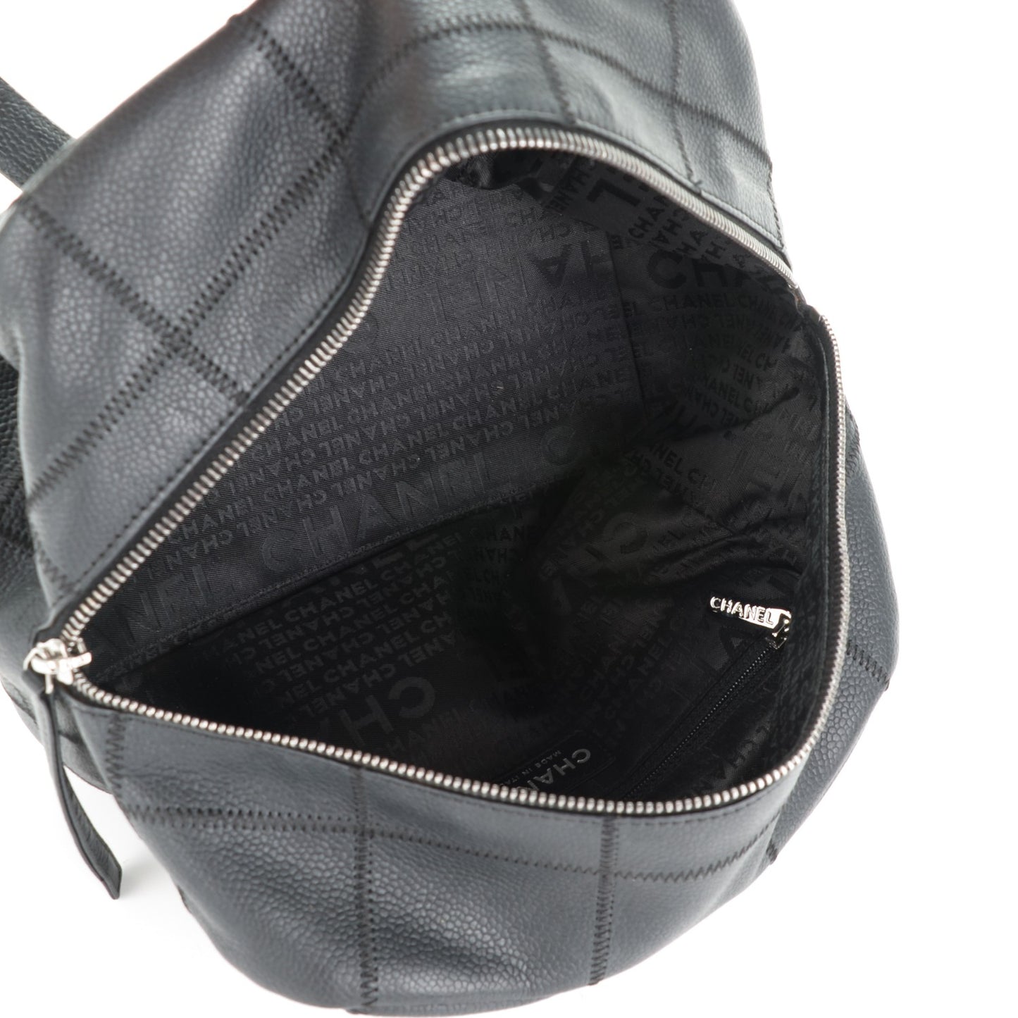 Caviar Square Stitched Bowler Black