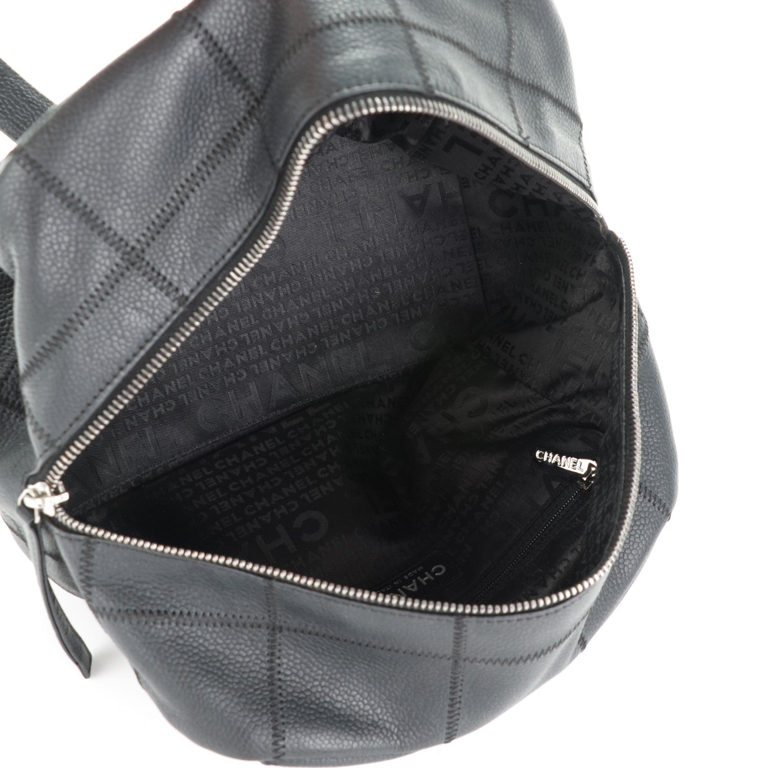 Chanel Caviar Square Stitched Bowler Black 5 of 8