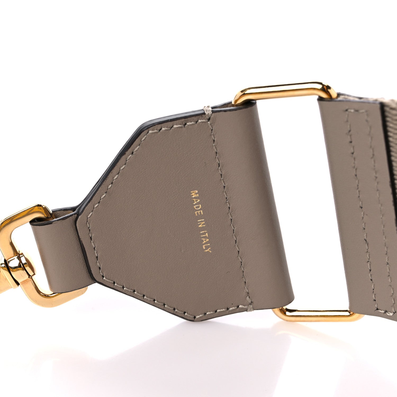 Fendi Ribbon Vitello King FF 1974 Adjustable Strap You Tortora Senape 5 of 5