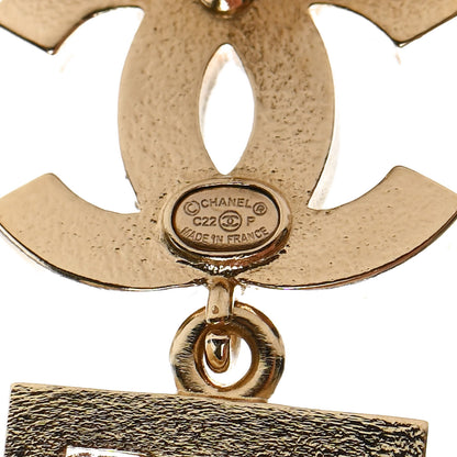 Chanel Crystal Boy Earrings Gold 4 of 5