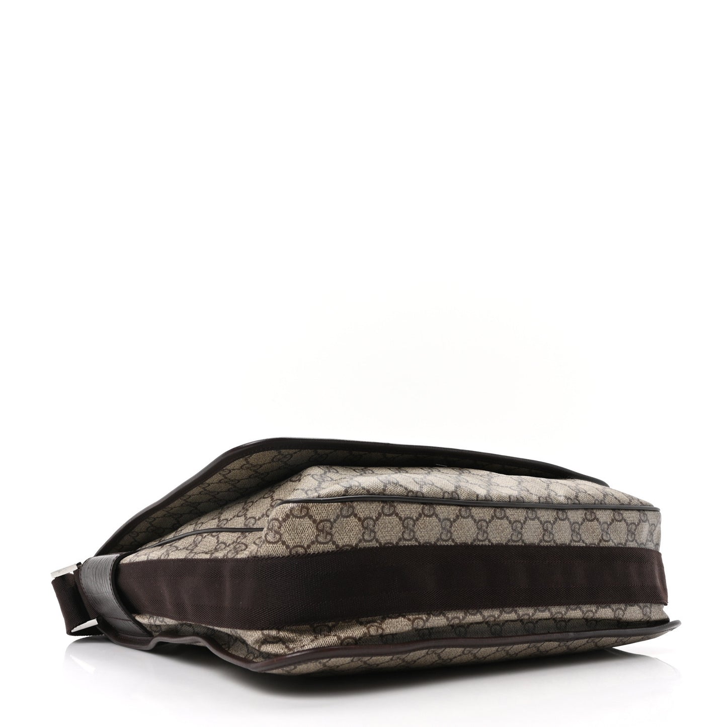 GG Plus Monogram Large Flap Messenger Bag Beige Dark Brown