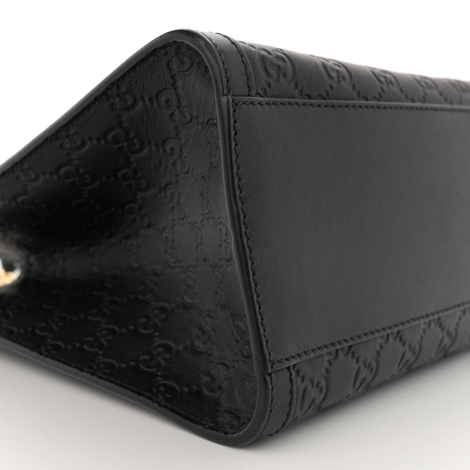 Gucci Guccissima Medium Padlock Tote Black 9 of 10