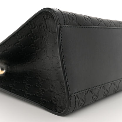 Gucci Guccissima Medium Padlock Tote Black 9 of 10