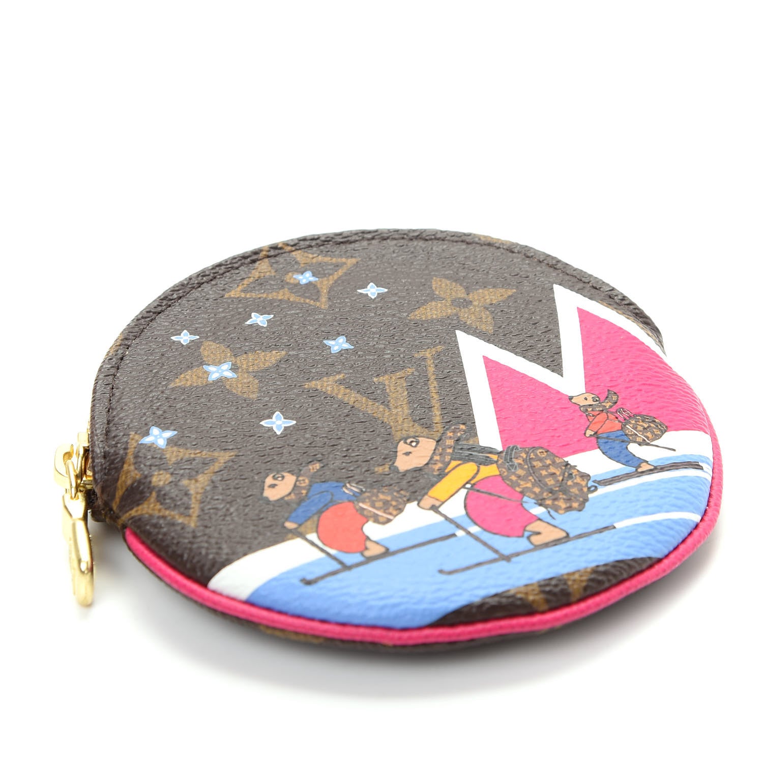 Louis Vuitton Monogram 2018 Christmas Animation Round Coin Purse 4 of 8