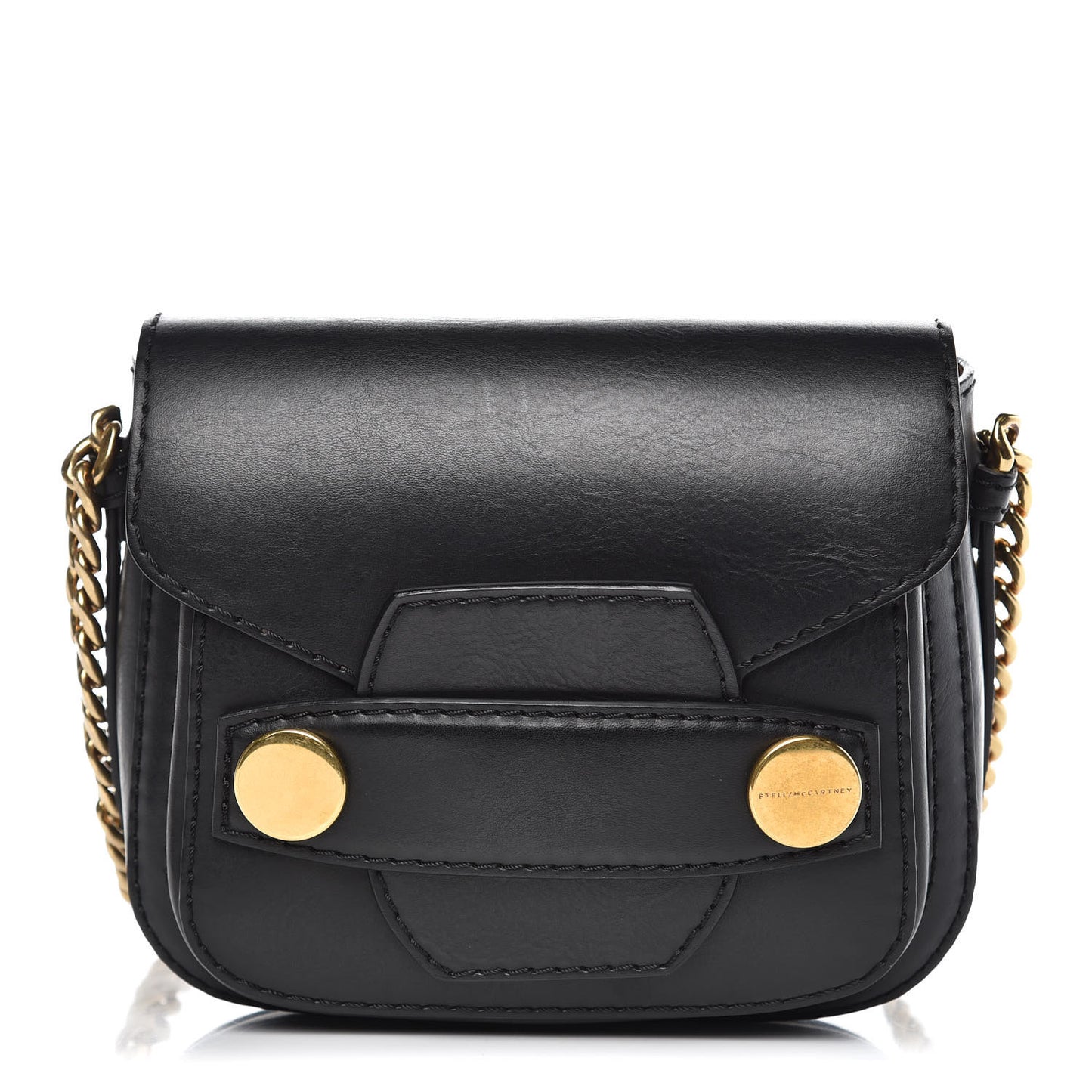 Eco Alter Nappa Popper Shoulder Bag Black