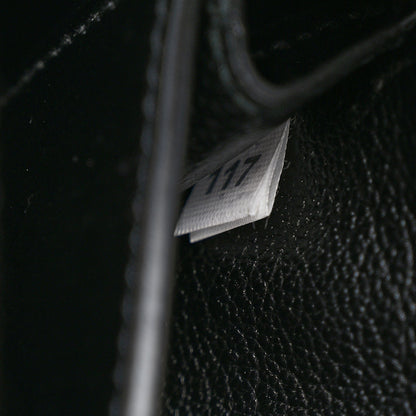 Prada City Calf Saffiano Animalier Top Handle Bag Black 7 of 11