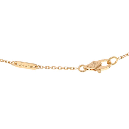 Van Cleef & Arpels 18K Yellow Gold Mother of Pearl Sweet Alhambra Butterfly Pendant Necklace 4 of 5