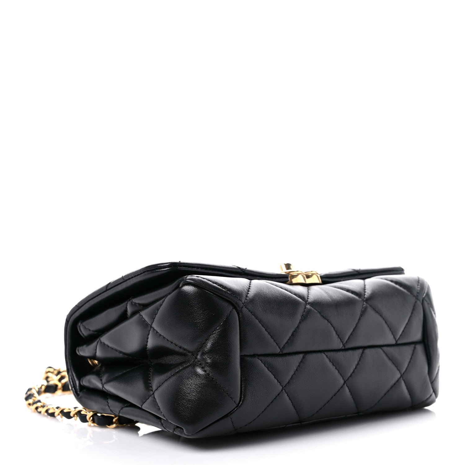 Chanel Lambskin Quilted Small Color Match Flap Black 4 of 10