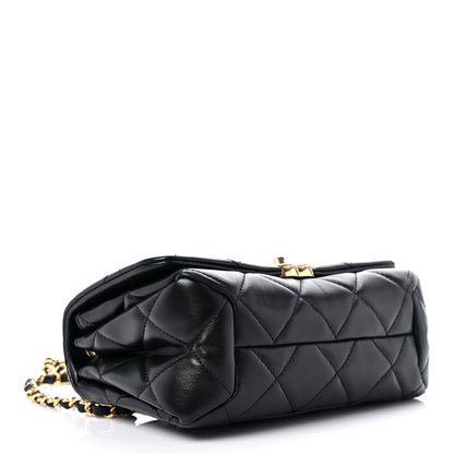 Chanel Lambskin Quilted Small Color Match Flap Black 4 of 10
