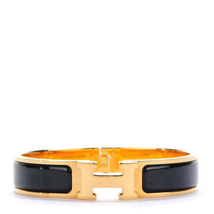 Hermes Enamel Narrow Clic Clac H Bracelet PM Black 1 of 6