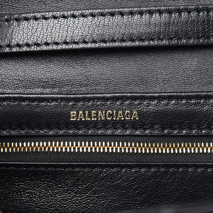 Balenciaga Jacquard Nylon Calfskin Shift Wallet On Strap Black 6 of 10