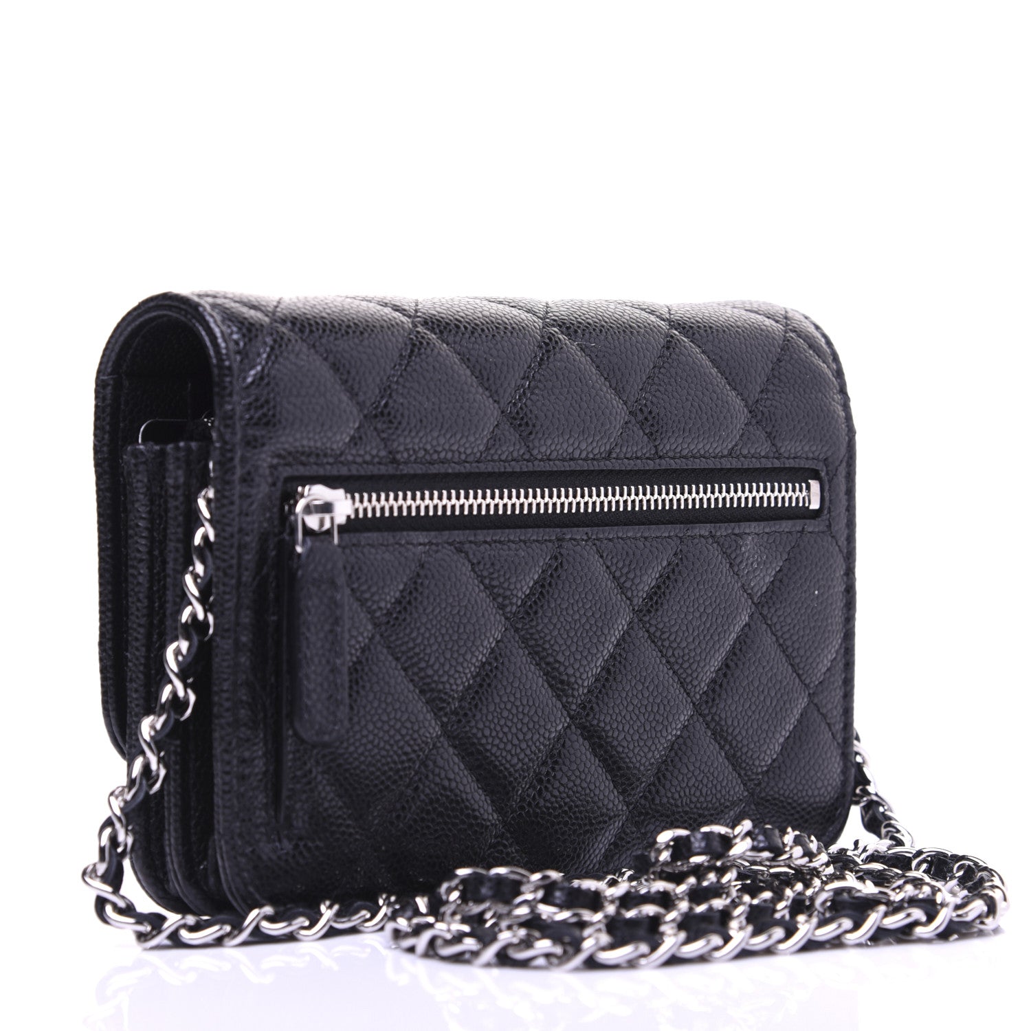 Chanel Caviar Quilted Mini Wallet On Chain WOC Black 3 of 13