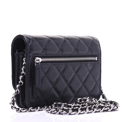 Chanel Caviar Quilted Mini Wallet On Chain WOC Black 3 of 13