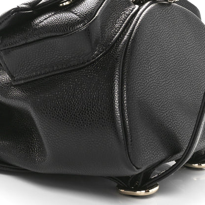 Chanel Shiny Caviar Quilted Small Duma Pockets Drawstring Backpack Black 9 of 11