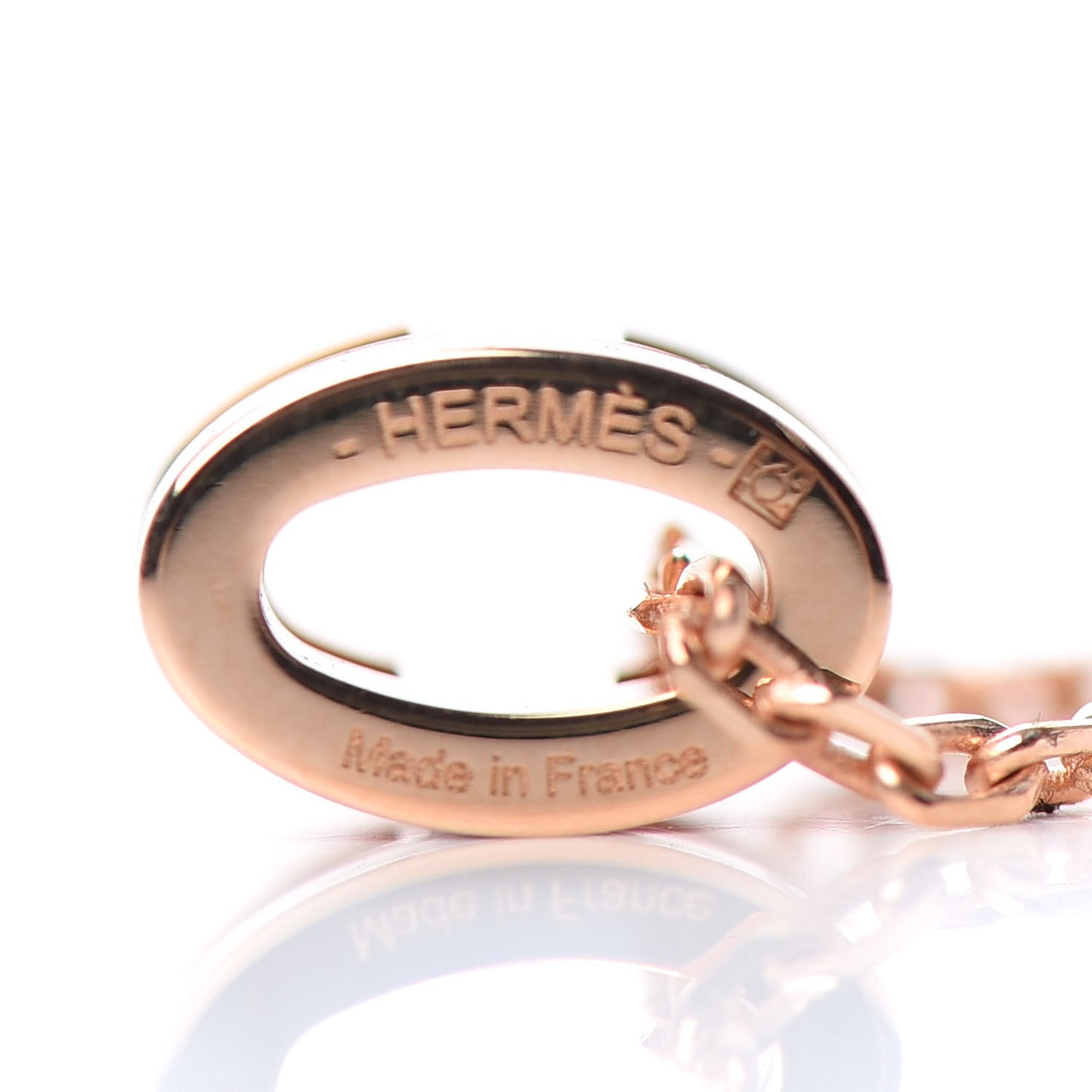 Lacquered Rose Gold Mini Pop H Pendant Necklace Rose Extreme