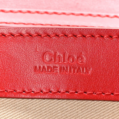 Chloe Calfskin Suede C Clutch With Chain Plaid Red 6 of 9