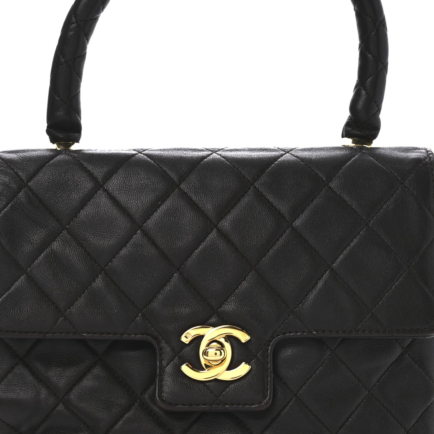 Lambskin Quilted Mini Kelly Flap Bag Brown