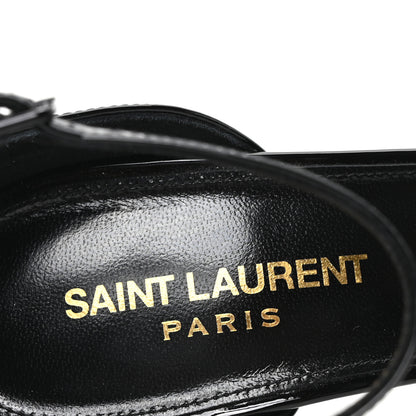 Saint Laurent Vernice Chiffon Opyum 85 Sandals 37 Black 8 of 9