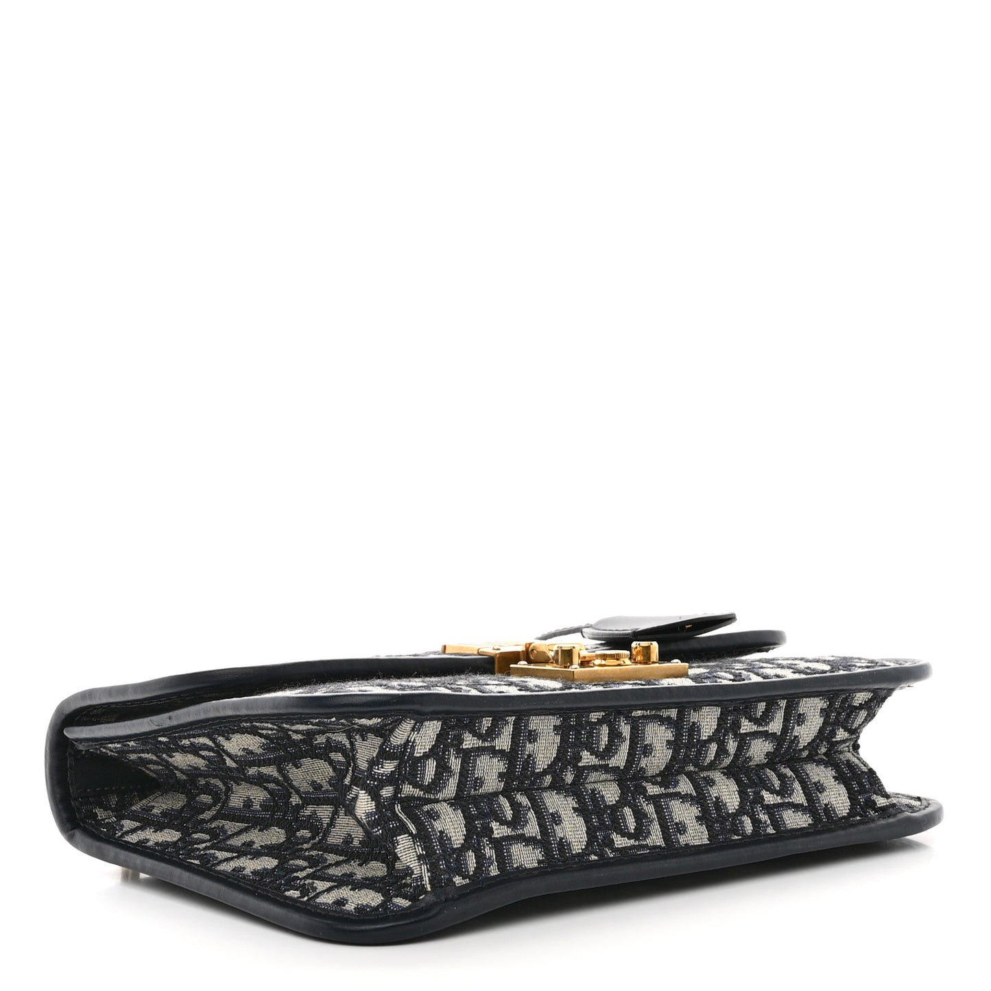CHRISTIAN DIOR Oblique Small DiorAddict Flap Bag Navy Blue