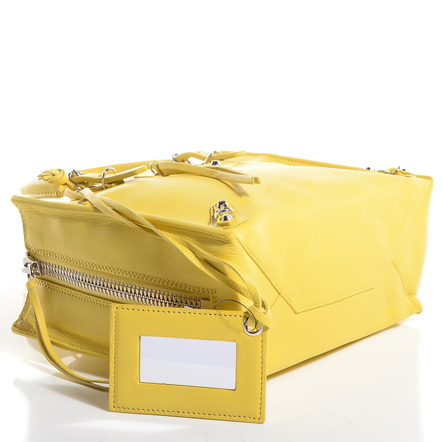 Calfskin Papier Mini A4 Tote Jaune Soleil