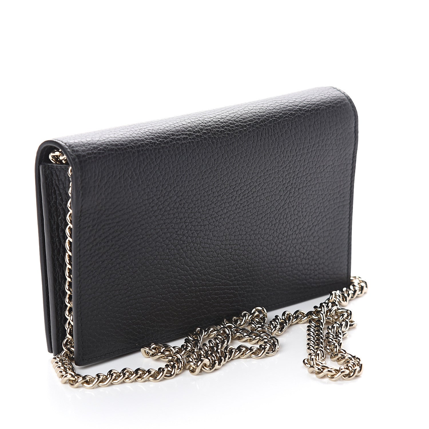 Gucci Dollar Calfskin Medium Betty Chain Wallet Black 2 of 7