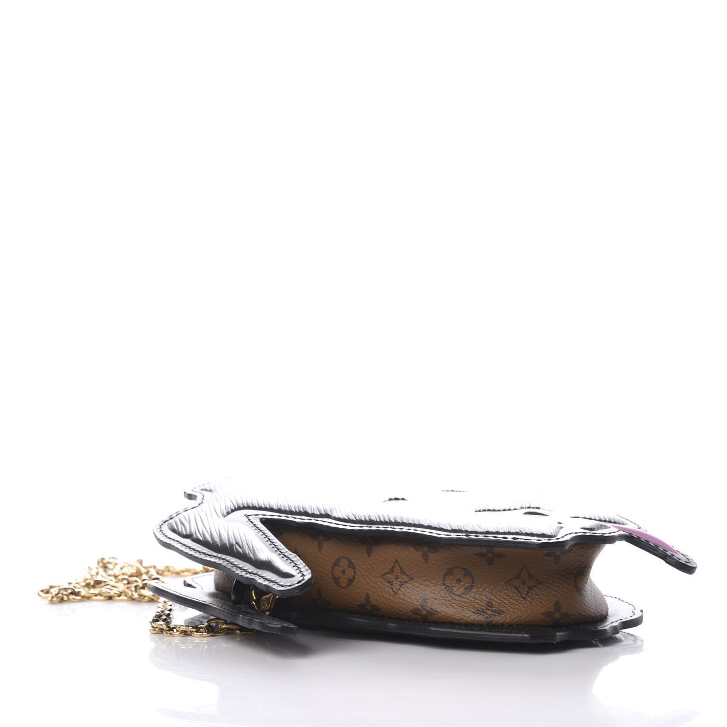 Epi Catogram Dog Face Clutch Black