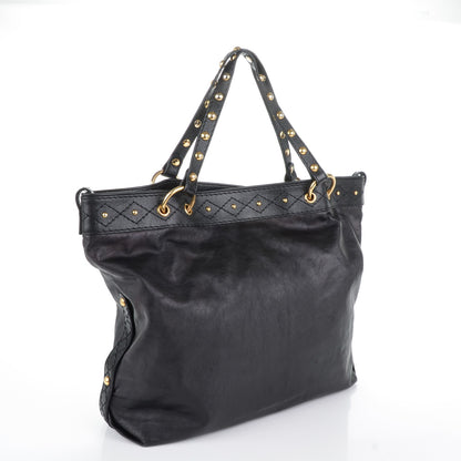 Gucci Calfskin Studded Medium Irina Tote Black 3 of 7