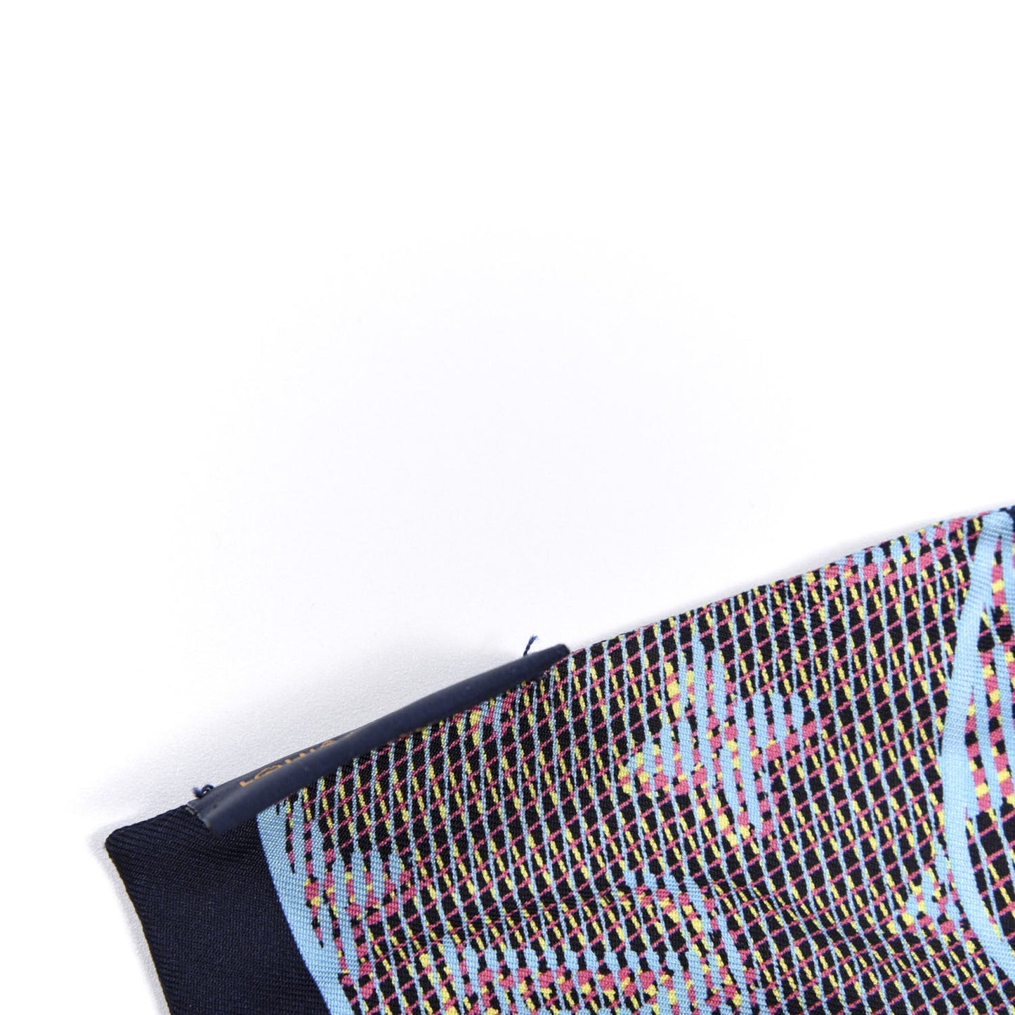Silk Monogram Damier Pop Print Bandeau Blue
