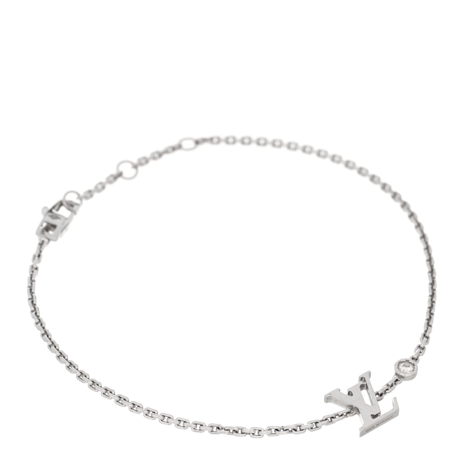 Louis Vuitton 18K White Gold Diamond Idylle Blossom LV Bracelet 1 of 4