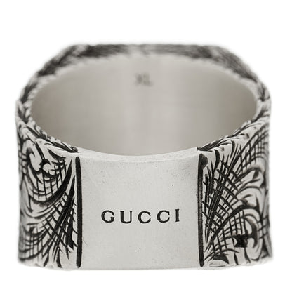 Gucci Sterling Silver Letter F Ring 63 10.25 4 of 6