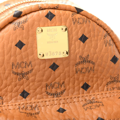 MCM Visetos Side Stud X-Mini Stark Backpack Cognac 7 of 8