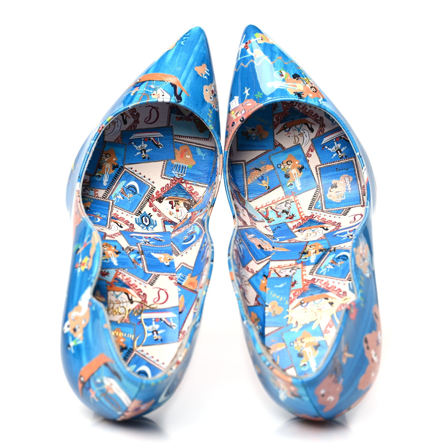 Christian Louboutin Patent Loubi Odyssey Hot Chick 100 Pumps 36 Multicolor 2 of 8
