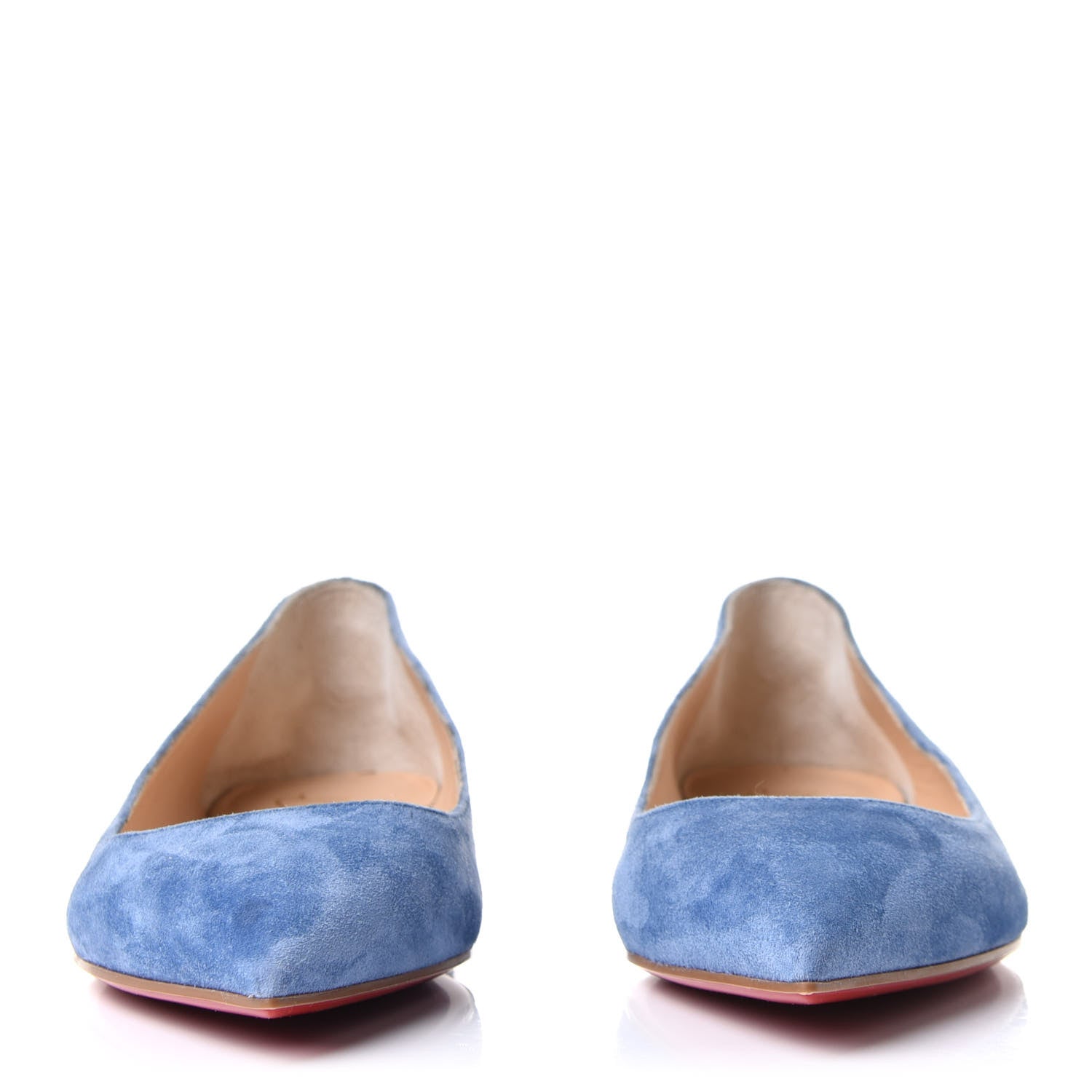 Christian Louboutin Veau Velours Ballalla Pointy Toe Flats 38 Jeans 2 of 7