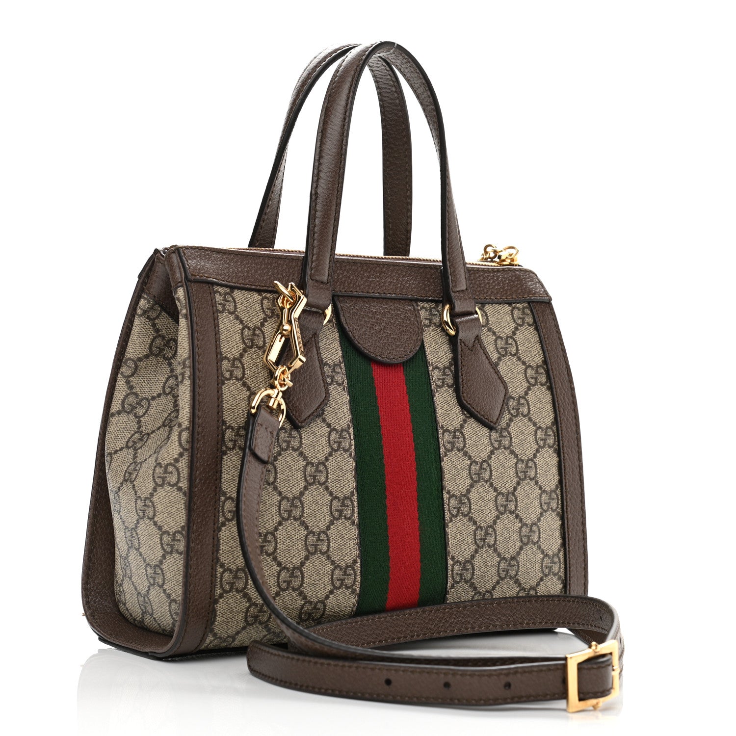 Gucci GG Supreme Monogram Small Ophidia Tote Bag Brown 2 of 11