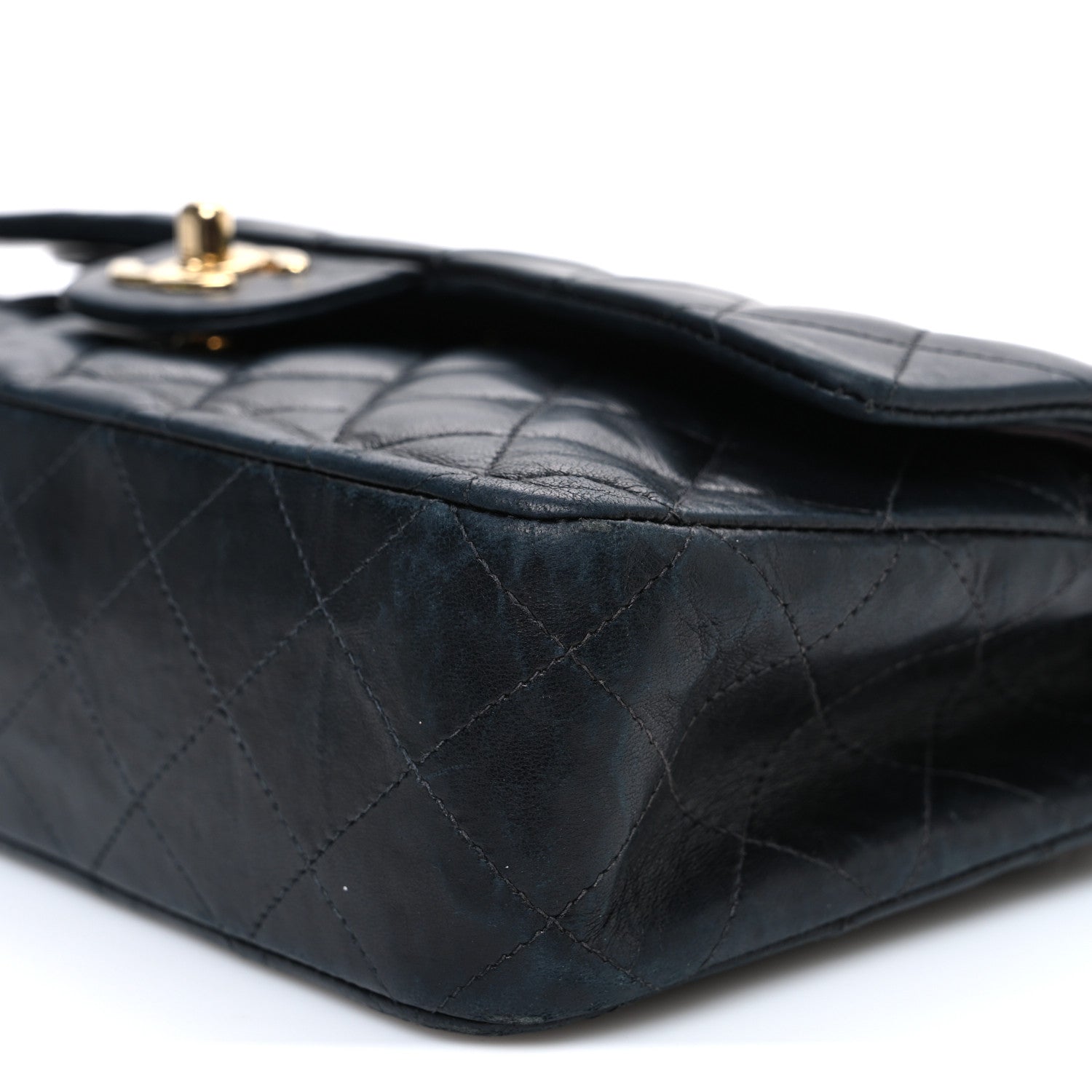 Chanel Lambskin Quilted Medium Double Flap Black 10 of 12