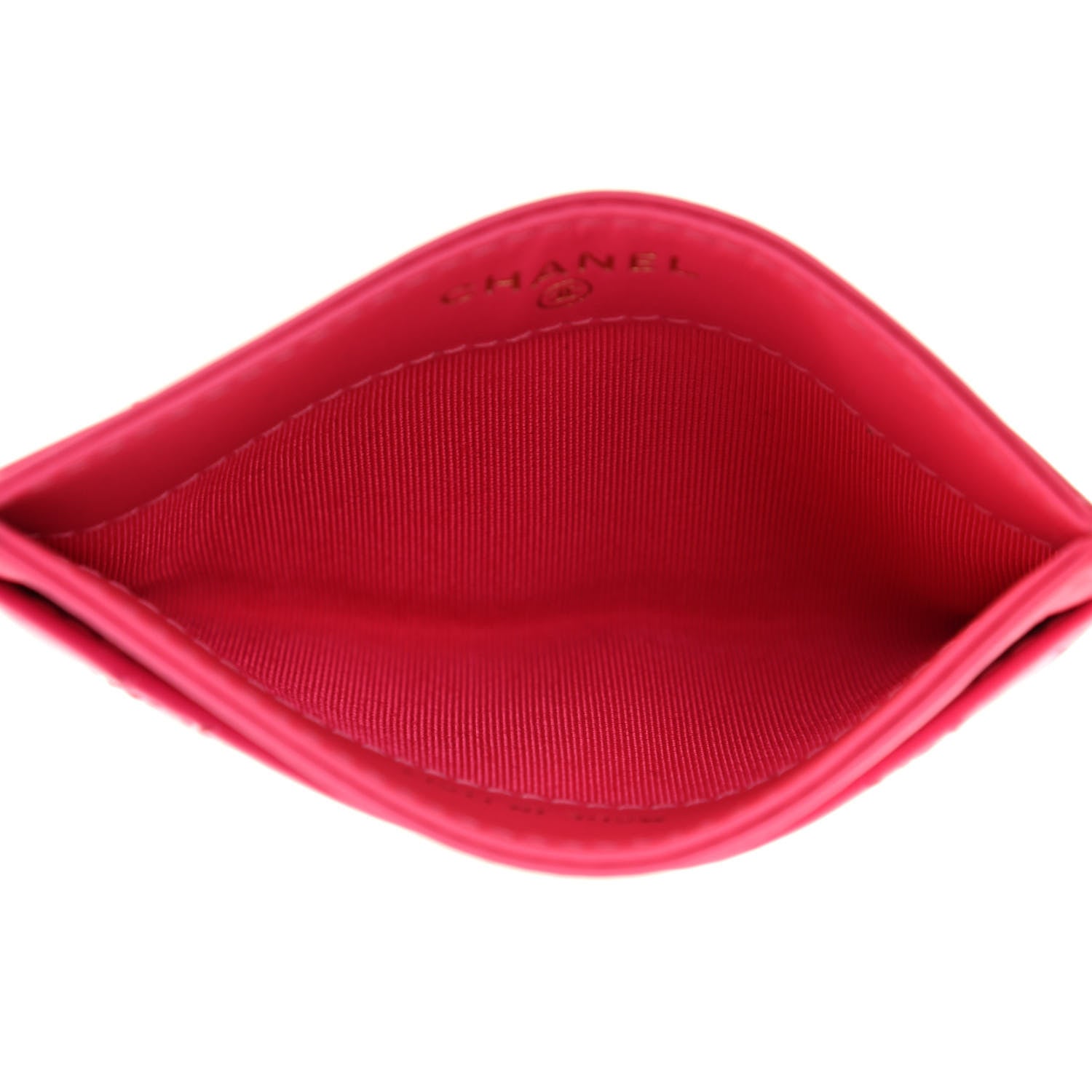 Chanel Patent Quilted Card Holder Pink 5 of 10