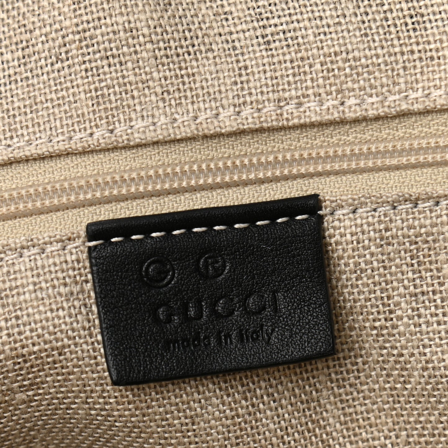 Soft Microguccissima Medium Zippered Satchel Black