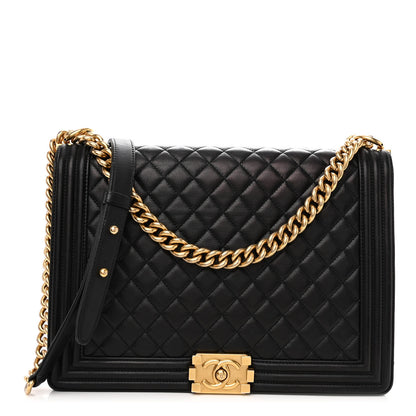 Chanel Calfskin Quilted Large Boy Flap Black 1 of 13