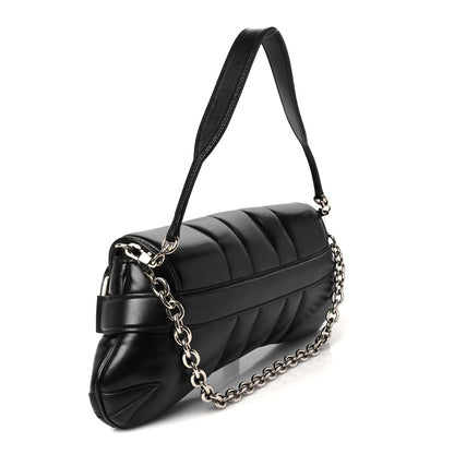 Gucci Nappa Vertical Matelasse Medium Maxi Horsebit Chain Shoulder Bag Black 3 of 11