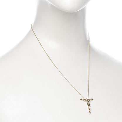 Tiffany 18K Yellow Gold Elsa Peretti Crucifix Pendant Necklace 2 of 11