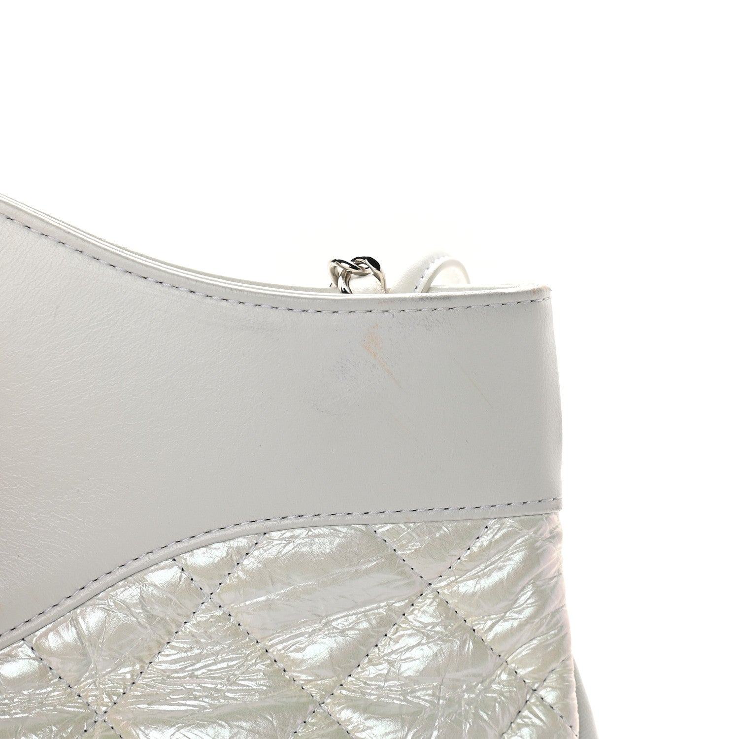 Chanel Crumpled Calfskin Quilted Large 31 Shopping Bag White 10 of 12