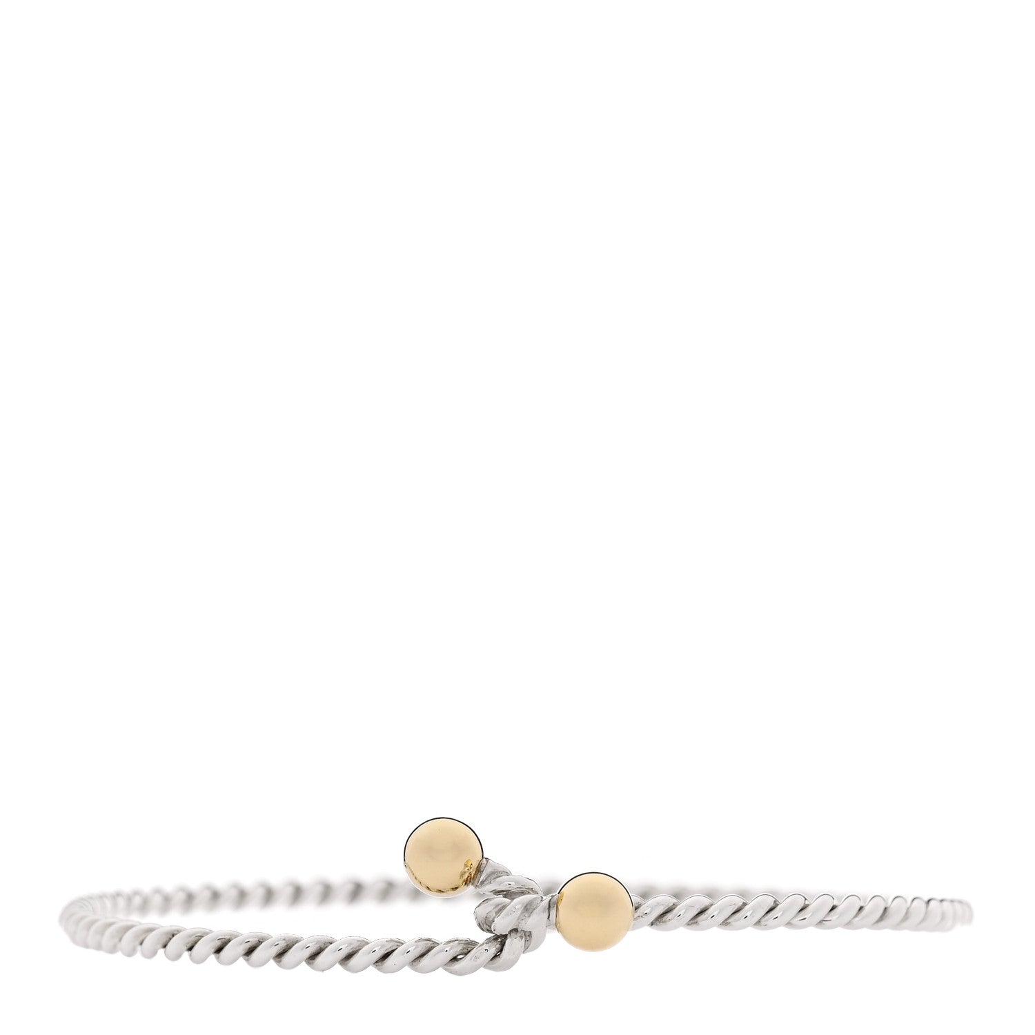 Tiffany Sterling Silver 18K Yellow Gold Hook Bangle Bracelet 1 of 3