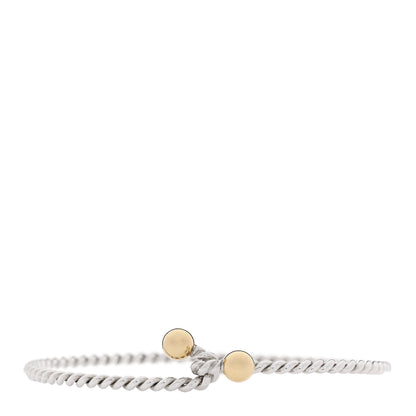 Tiffany Sterling Silver 18K Yellow Gold Hook Bangle Bracelet 1 of 3
