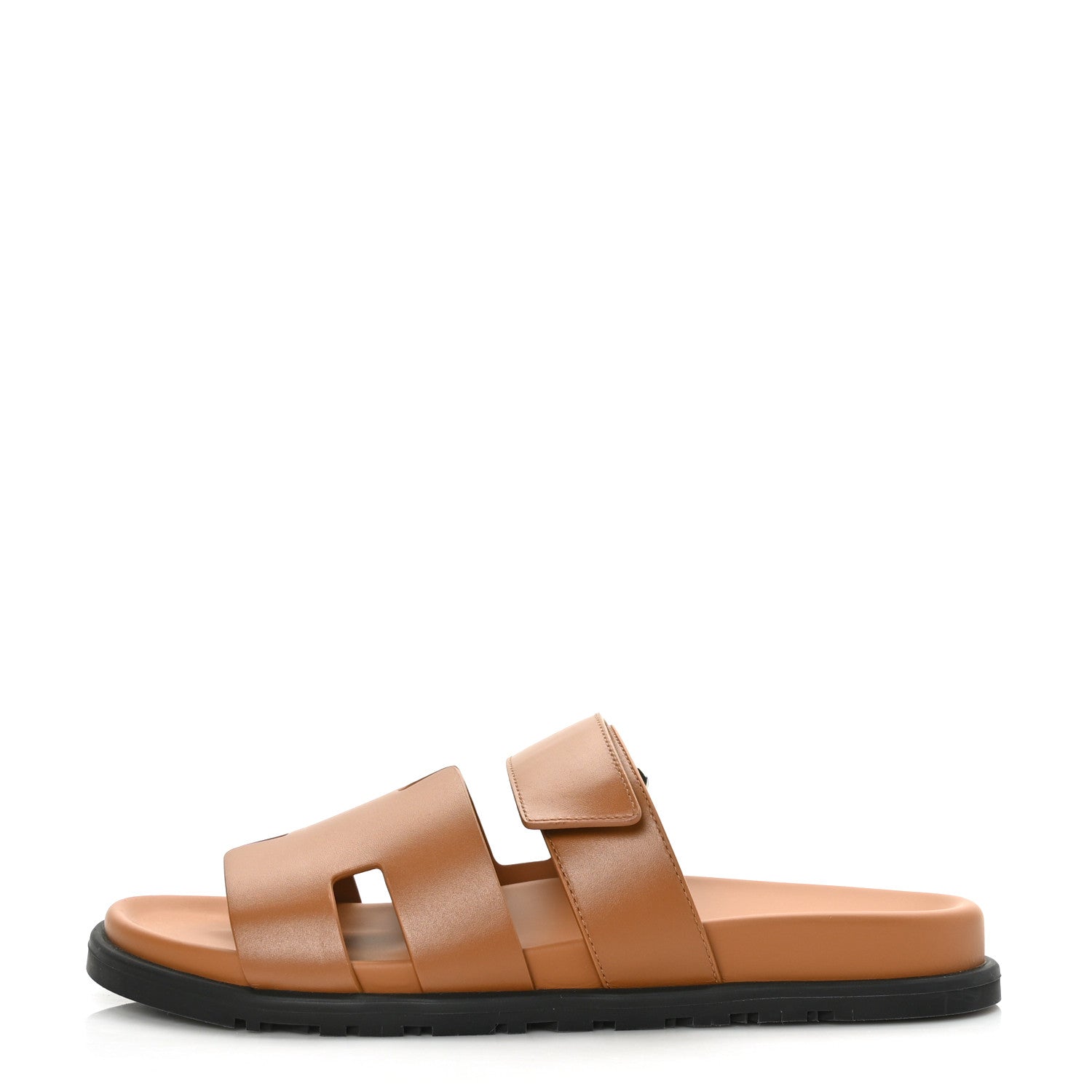 Hermes Calfskin Mens Chypre Sandals 42.5 Gold 1 of 8