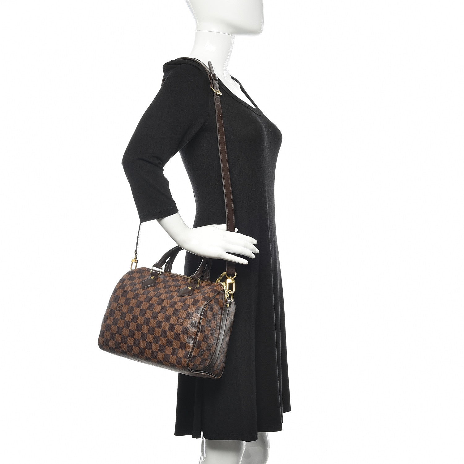 Louis Vuitton Damier Ebene Speedy Bandouliere 25 2 of 12