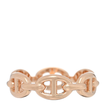 Hermes 18K Rose Gold PM Chaine d'Ancre Enchainee Ring 52 6 3 of 5