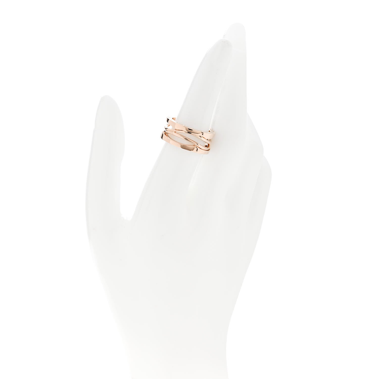Bulgari 18K Rose Gold B.Zero1 Legend Three-Band Ring 55 7.25 2 of 5