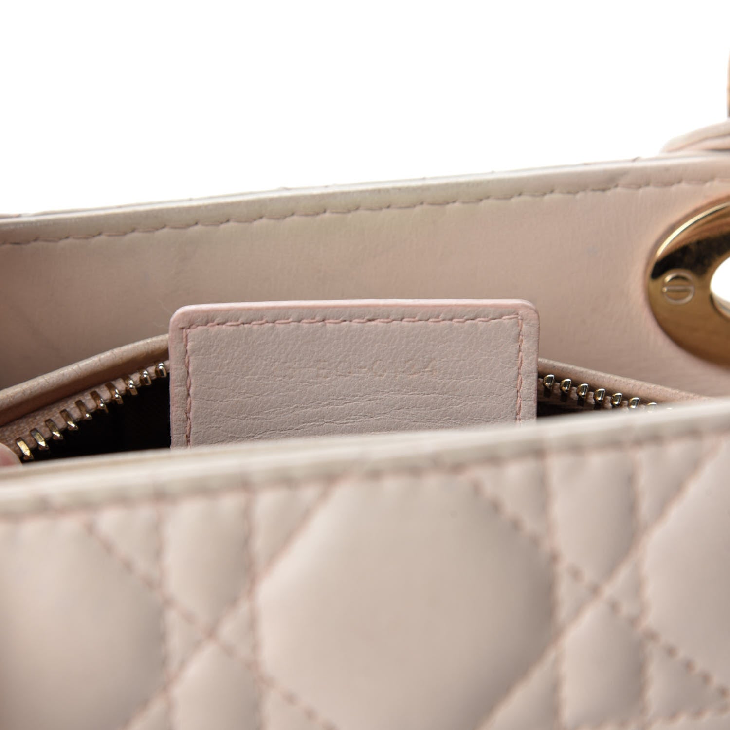 Christian Dior Lambskin Cannage Medium Lady Dior Light Pink 14 of 15