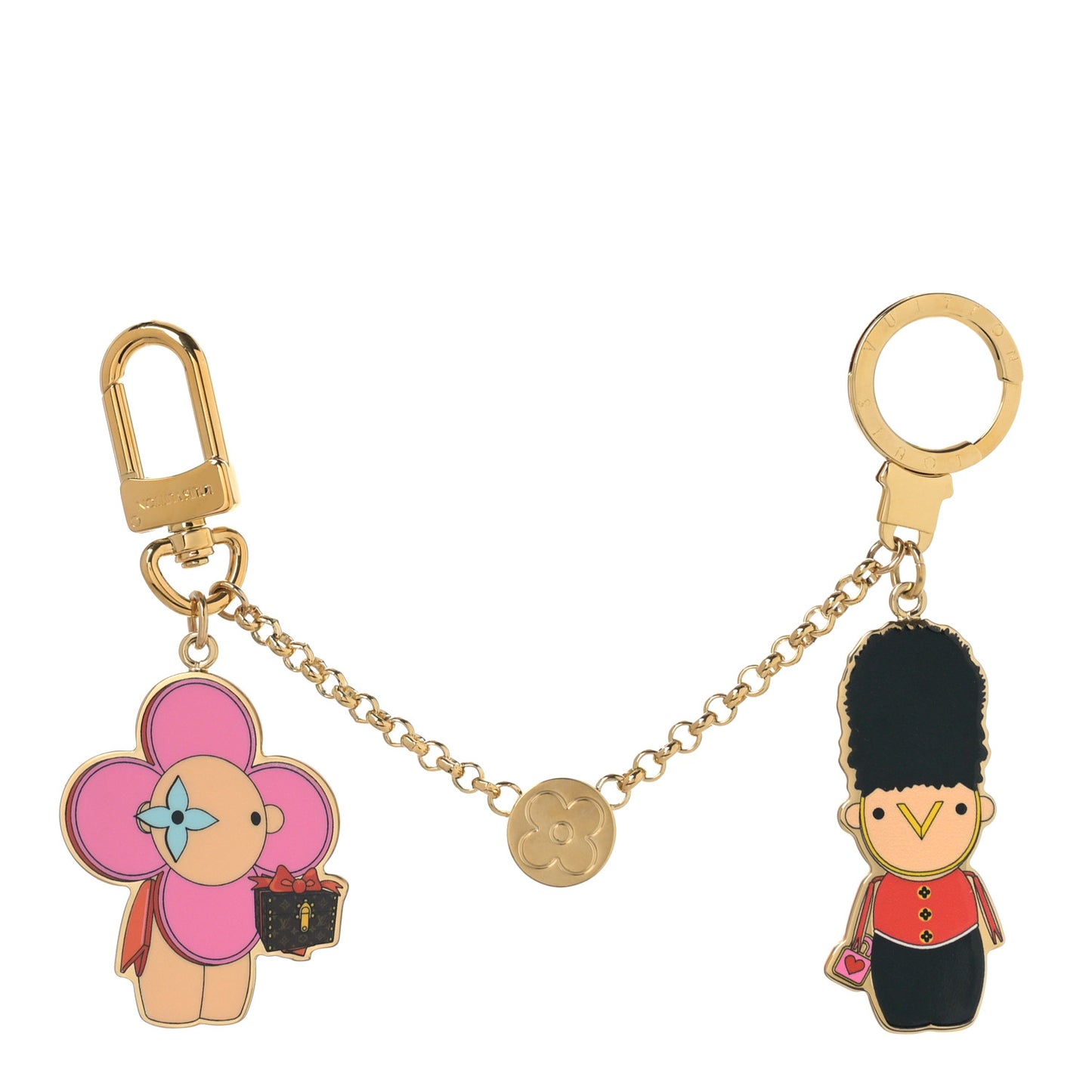 Monogram Gaston & Vivienne Best Friend Bag Charm Key Holder Gold